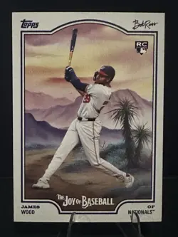 2025 Bob Ross Joy of Baseball James Wood Rookie RC #89 Washington Nationals - Image 1