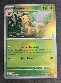 Pokemon TCG Leafeon Pokeball Holo Prismatic Card 005/131 Evolutions MC - Image 1