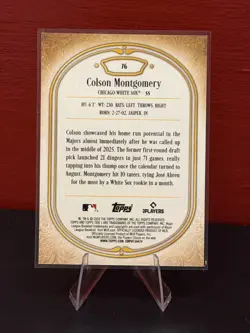 2026 Topps Tier One Colson Montgomery RC Rookie White Sox SS #76 - Image 2