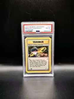 📈 PSA Graded 8 🥇 1st Edition Minion Of Team Rocket 113/132 Gym Heroes Pokemon - Image 1