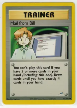 Mail from Bill #105/105 Neo Destiny Uncommon Trainer - EX+ to NM - Image 1