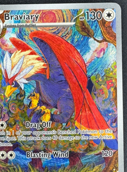 BRAVIARY 214/191 NM ILLUSTRATION RARE SURGING SPARKS POKEMON 2024 - Image 3