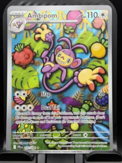 Ambipom 107/094 Phantasmal Flames Illustration Rare Pokemon Full Art NM - Image 1