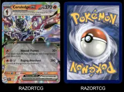 CERULEDGE EX 036/191 DOUBLE RARE SURGING SPARKS POKEMON HOLO NM/M - Image 3