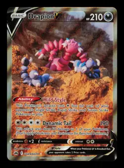 Pokemon Card Drapion V GG49/GG70 Crown Zenith Galarian Gallery CRZ Holo NM 2023 - Image 1