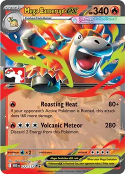 Mega Camerupt ex 022/132 Holo Double Rare Prize Pack Series Cards NM - Image 1