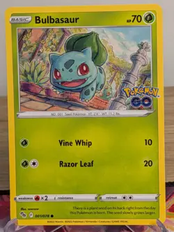 BULBASAUR 001/078 COMMON POKEMON GO POKEMON NM - Image 1