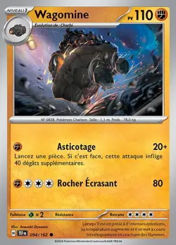 Carte Pokemon Wagomine 094/162 EV05 Forces Temporelles Commune FR - Image 1