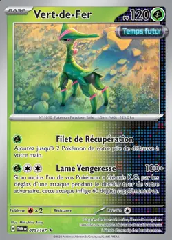 Carte Pokemon Vert-de-Fer 019/167 EV06 Mascarade Crepusculaire Rare en Francais - Image 1