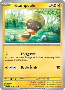 Carte Pokemon Tetampoule 074/197 OBF Flammes Obsidiennes Commune FR - Image 1