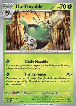 Carte Pokemon Theffroyable 022/167 EV06 Mascarade Crepusculaire Rare en Francais - Image 1