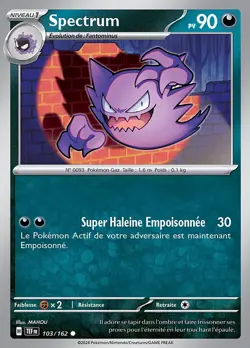 Carte Pokemon Spectrum 103/162 EV05 Forces Temporelles Commune FR - Image 1