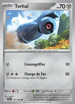 Carte Pokemon Terhal 113/162 EV05 Forces Temporelles Commune FR - Image 1
