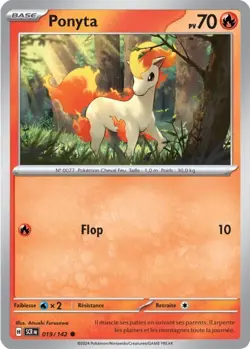 Carte Pokemon Ponyta 019/142 EV07 Couronne Stellaire Commune FR - Image 1