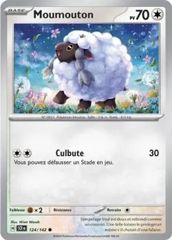 Carte Pokemon Moumouton 124/142 EV07 Couronne Stellaire Commune FR - Image 1