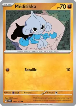 Carte Pokemon Meditikka 077/142 EV07 Couronne Stellaire Commune FR - Image 1