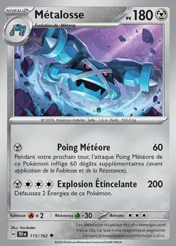 Carte Pokemon Metalosse 115/162 EV05 Forces Temporelles Peu Commune FR - Image 1
