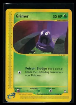 Pokemon TCG Grimer Card 79/147 Common Aquapolis - Vintage - Image 1