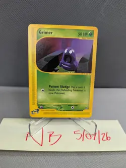 Pokemon TCG Grimer 79/147 Aquapolis e-Reader Regular Common Basic 50HP Eng 2002 - Image 2