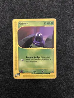 Pokemon TCG Grimer Card 79/147 Common Aquapolis - Image 1