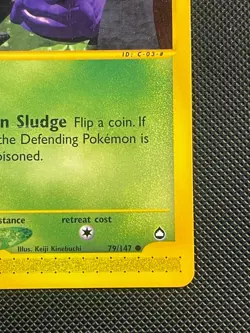 Pokemon TCG Grimer 79/147 Aquapolis Regular Common e-Reader LP - Image 4