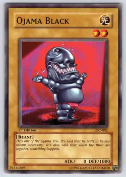 Ojama Black IOC-002 Invasion of Chaos 1st Edition Yu-Gi-Oh LP - Image 1