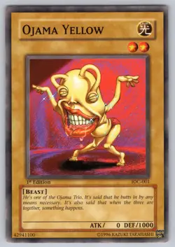 Ojama Yellow IOC-001 Invasion of Chaos 1st Edition Yu-Gi-Oh LP - Image 1
