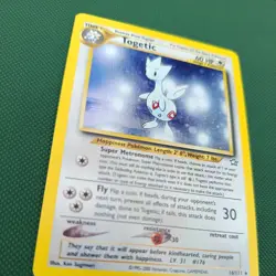 Pokemon TCG Togetic Neo Genesis Holo Card 16/111 Unlimited Rare WOTC SWIRL - Image 2