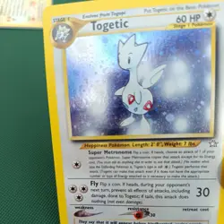 Pokemon TCG Togetic Neo Genesis Holo Card 16/111 Unlimited Rare WOTC SWIRL - Image 3