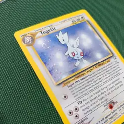 Pokemon TCG Togetic Neo Genesis Holo Card 16/111 Unlimited Rare WOTC SWIRL - Image 5