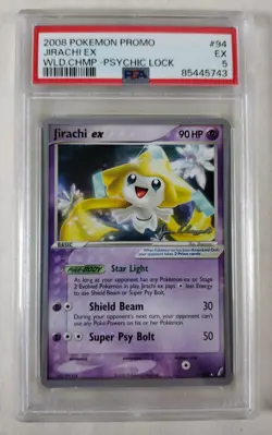 PSA 5 - Jirachi Ex 2008 Pokemon Promo Wld Chmp Psychic Lock #94 With Goodies! - Image 2