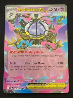 Mega Chandelure ex Holo Double Rare ME05: Pitch Black 038/084 NM - Image 1