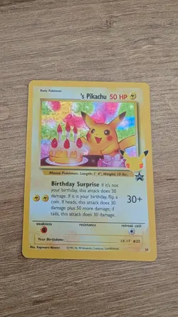 Birthday Pikachu _____'s Pikachu 25 Year Celebration Promo Pokemon Card - Image 2