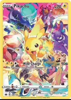 Pokemon TCG Pikachu Crown Zenith 160/159 Holo Secret Rare - Image 1