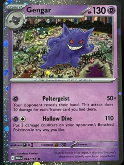 Pokemon Gengar (Cosmos Holo) Rare 094/165 MEW 151 NM Sams Club Promo🌀Swirl #3 - Image 4
