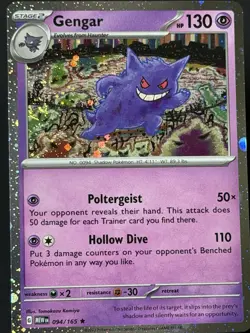 Pokemon Gengar (Cosmos Holo) Rare 094/165 MEW 151 NM Sams Club Promo🌀Swirl #1 - Image 1