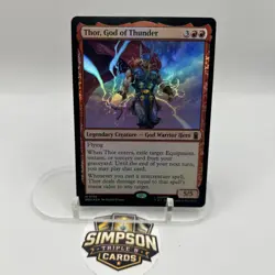 Magic the Gathering MTG NM Marvel Super Heroes Thor, God of Thunder Foil 0156 - Image 1