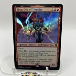 Magic the Gathering MTG NM Marvel Super Heroes Thor, God of Thunder Foil 0156 - Image 2