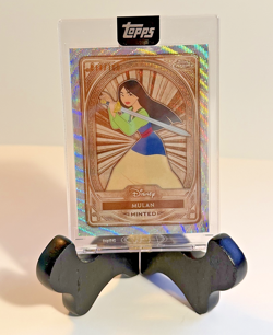 🔥🐉 MULAN /100 Bronze Chrome Encased Wave Refractor | Topps Disney Mint 2025 - Image 1