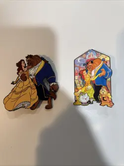 Disney FANTASY Pins Beauty And The Beast Belle Cogsworth Lumiere Mrs Potts Jumbo - Image 1