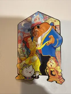Disney FANTASY Pins Beauty And The Beast Belle Cogsworth Lumiere Mrs Potts Jumbo - Image 3