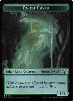 Forest Dryad (Ripple Foil) Emblem - Vivien Reid Double-Sided Token - MH3 M3C - Image 1