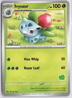 Ivysaur Pokemon My First Battle 2023 Bulbasaur Stamp Pokemon Trading Card - Image 3