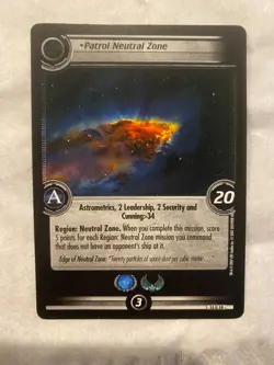 Star Trek CCG 2E WYLB PATROL NEUTRAL ZONE Card NEVER PLAYED - Image 1