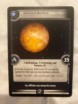 Star Trek CCG 2E In a Mirror Darkly HISTORICAL RESEARCH Card NEVER PLAYED - Image 1