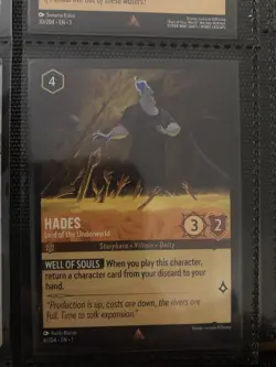6/204 HADES LORD OF THE UNDERWORLD FIRST CHAPTER RARE DISNEY LORCANA CARD - Image 1
