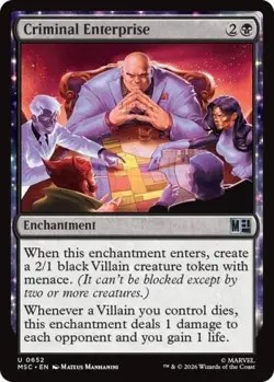 ~ Criminal Enterprise ~ NM Foil ~ Commander: Marvel Super Heroes ~ MTG ~ - Image 1