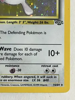 Wigglytuff 16/64 Jungle Set Rare Holo Vintage Pokemon TCG Card MP - Image 4