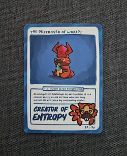 The Destroyer of Worlds 89/90 Pokedoodles Gag-Teams Fan Art Parody Card 2026 - Image 1
