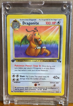 Vintage Dragonite Pokemon Card 1999 Fossil First Edition #19/62 - Image 1